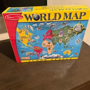 MELISSA & DOUG SEALED 33 JUMBO PIECE WORLD MAP FLOOR PUZZLE